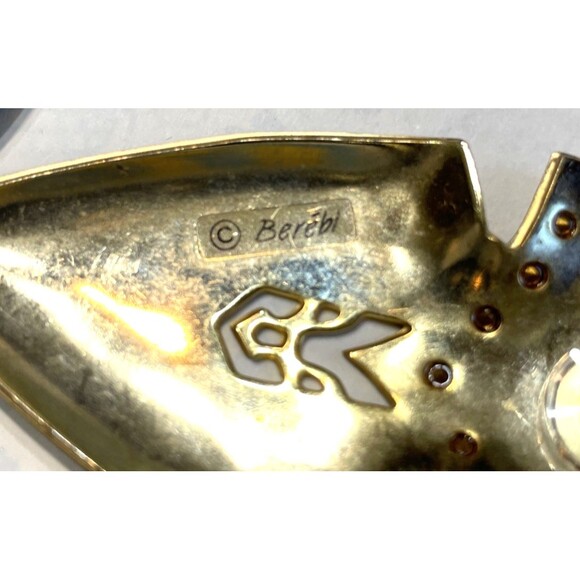 Vintage Designer Signed Berebi Earrings Bold Large Statement Chunky 80s - Picture 6 of 10